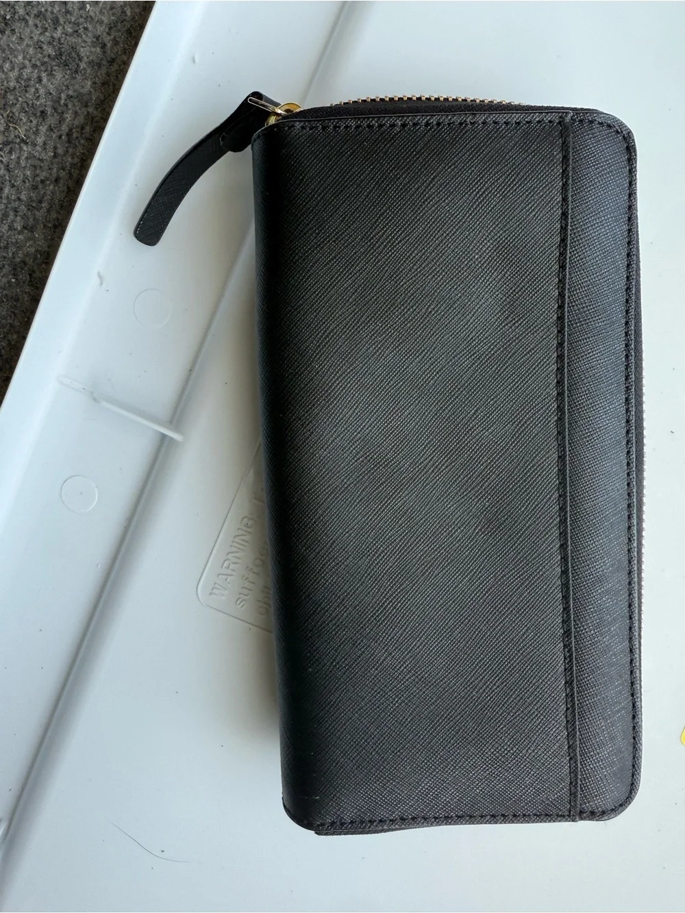 kate spade Black Wallet with Pink Ear Accents and Gold Cat Whisker Detail